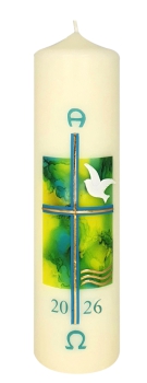 Ostertischkerze 220/70 mm, Dek. 3395